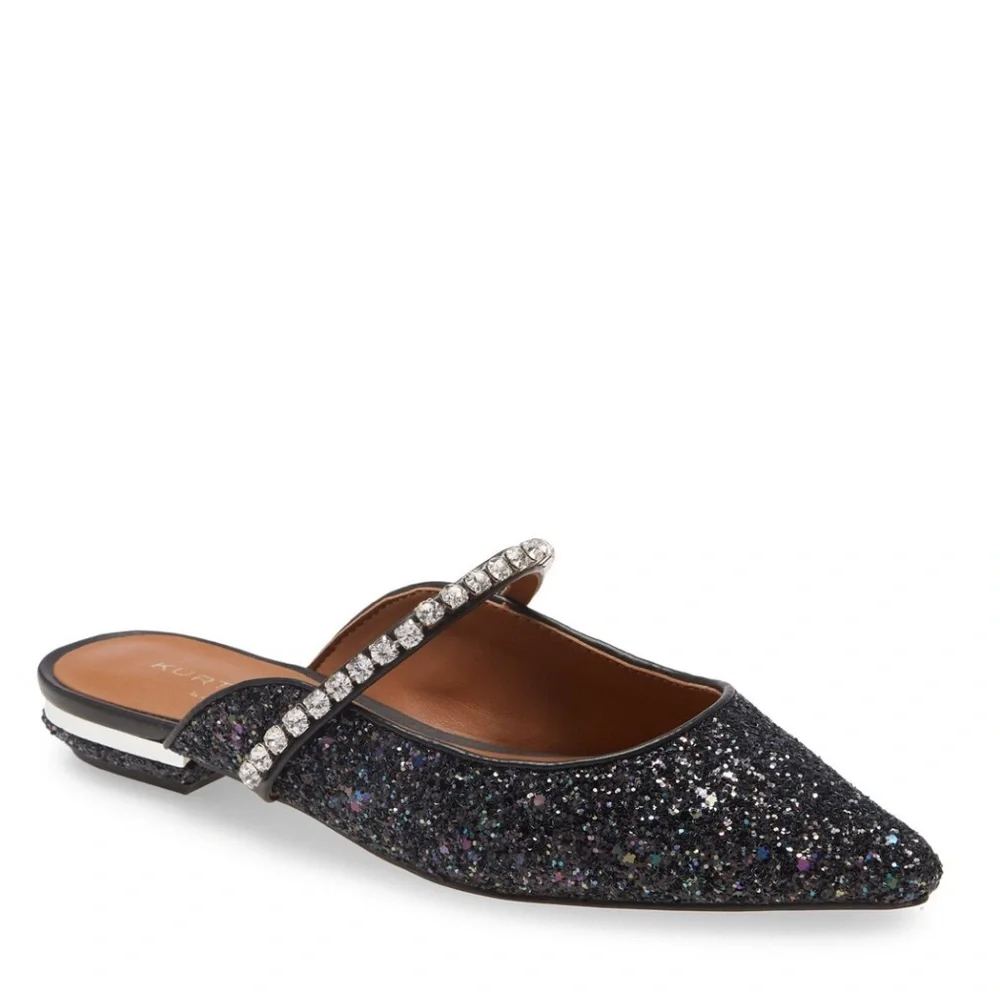 Kurt Geiger London Princely 2 Glitter Embellished Mules size 40 - Picture 1 of 4